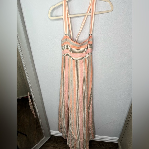 Anthropogie Maeve Square-Neck Tie-Back A-Line Midi Dress Size 4 New - Picture 3 of 6